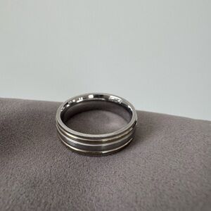 Men’s Silver and Gold Tone Band Ring stainless size 12
